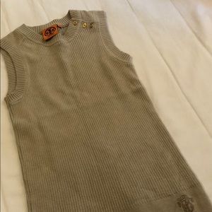 Tan Ribbed tank sz XS Tory Burch